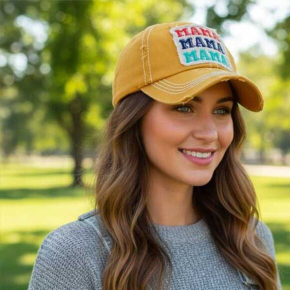 2/$30 Ladies Yellow Mama Mama Mama Baseball Hat - Picture 4 of 8